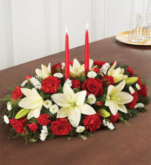 Traditional Christmas Centerpiece Flower Bouquet