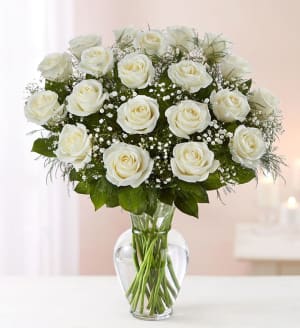 Ultimate Elegance Premium Long Stem White Roses Flower Bouquet