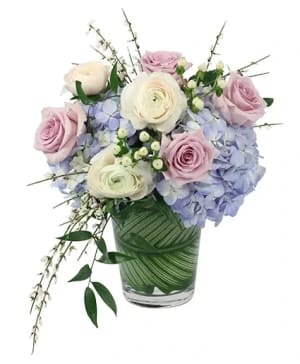 Pleasant Peace Vase Arrangement Flower Bouquet