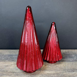 Raz Imports 4338310 Red Glass Tree 21.5"