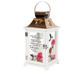 Forever in Our Hearts Memorial Lantern Flower Bouquet