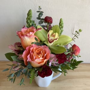 Floral Brew in a Coffee Cup Flower Bouquet