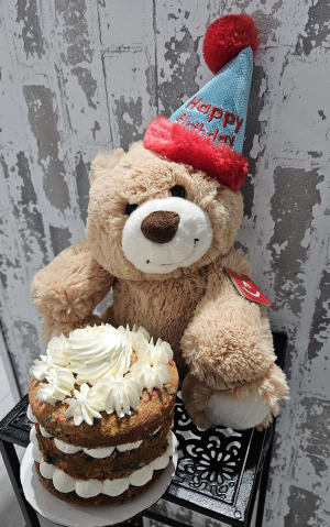 Let's Celebrate Birthday Flower & Cake Bundle Flower Bouquet