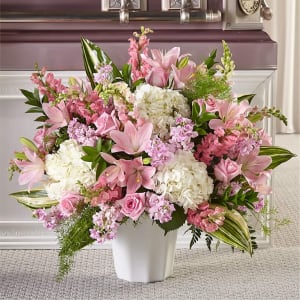 Simply Serene Floor Basket Flower Bouquet