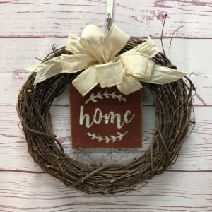 Home Grapevine Wreath Flower Bouquet