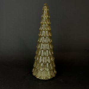 Gold Mercury Glass Tree16.75" H Flower Bouquet