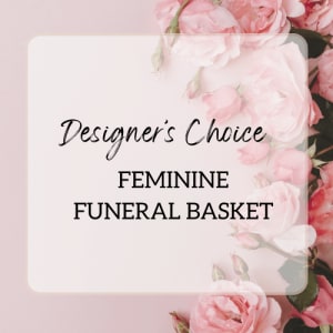 Funeral Basket Feminine Mix Flower Bouquet