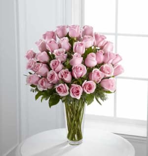 3 Dozen Pink Roses Flower Bouquet