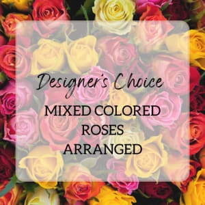 Roses Arranged - Mixed Colors Flower Bouquet