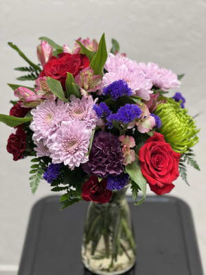 Valentine's Bright + Bold Flower Bouquet