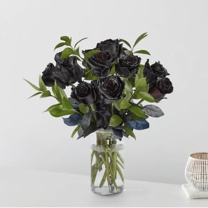 Black Heart Roses Flower Bouquet