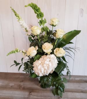 Half Dozen White Rose Flower Bouquet