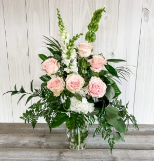 Half Dozen Pink Roses Flower Bouquet