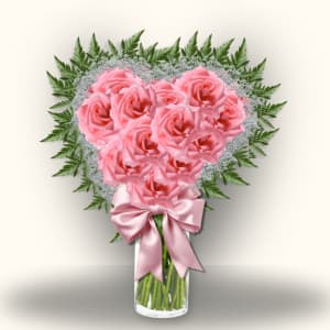 Blush Heart Arrangement Flower Bouquet