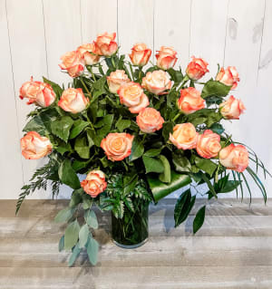 Two Tone Colored Roses Flower Bouquet