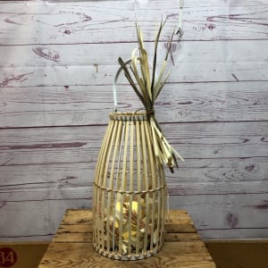 Boho Basket Silk (Artificial) Lantern Flower Bouquet