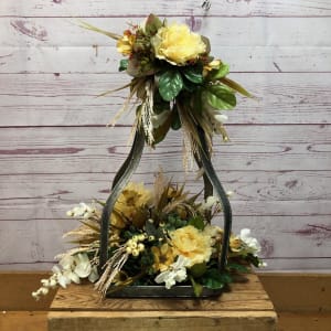 Golden Glow Silk (Artificial) Lantern Flower Bouquet