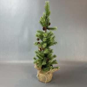 Slim Tree with Burlap Bag 26'' H Flower Bouquet