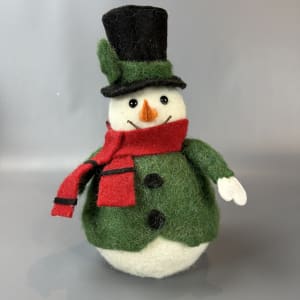 "SB" 12" SNOWMAN WITH TOP HAT Flower Bouquet