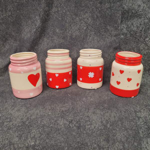 ARVD11 - CERAMIC MASON JAR - 4 STYLES