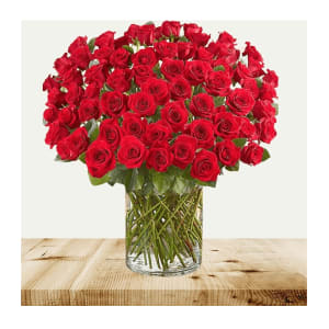 100 Red Roses Flower Bouquet