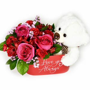 Teddy Love Flower Bouquet