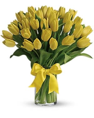 Sunny Yellow Tulips Flower Bouquet