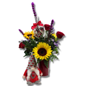 "Gnomantic" Love Blossoms Flower Bouquet