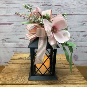 Pink Magnolia Silk (Artificial) Lantern Flower Bouquet