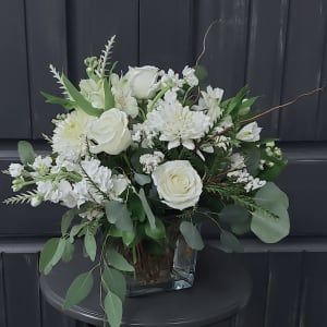 Touch of Grace in Glass Cube Flower Bouquet