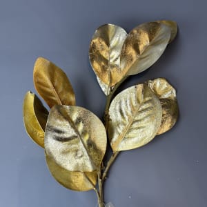 Gold Magnolia Leaf Pick 28''L Flower Bouquet