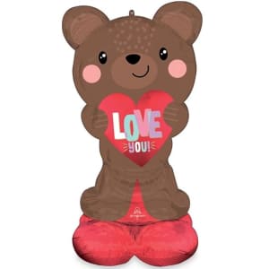 Love Bear Balloon Flower Bouquet