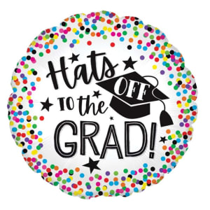 Hats off Grad Confetti Balloon Flower Bouquet