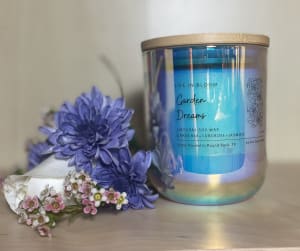 Garden Dreams Soy Candle 10oz Prism Lux Jar Flower Bouquet