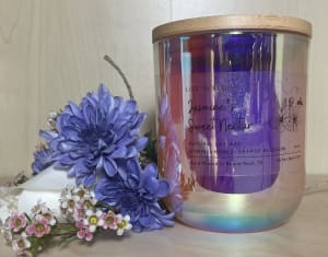 Jasmine's Sweet Nectar 10oz Luxury Soy Candle Flower Bouquet