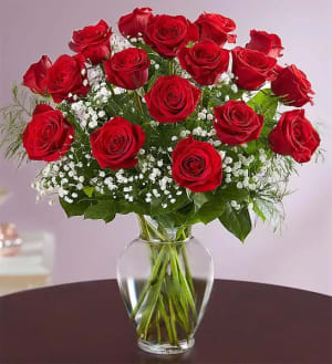 Rose Elegance™ Premium Long Stem Red Roses Flower Bouquet