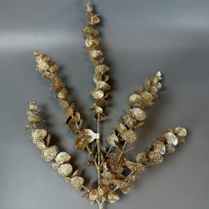 GLITTER SEQUIN EUCALYPTUS PICK 24''L Flower Bouquet