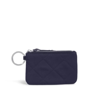 Zip ID Case in Performance Twill - Black or Navy Flower Bouquet