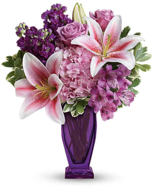 Teleflora's Blushing Violet Bouquet Flower Bouquet