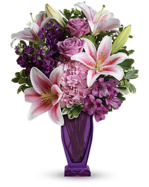 Teleflora's Blushing Violet Bouquet Flower Bouquet