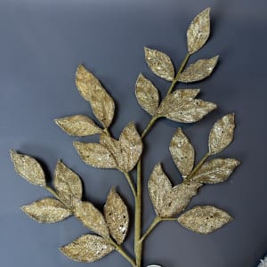 MICRO BEADED/SEQUINS BAY LEAF SPRAY 29''L Flower Bouquet