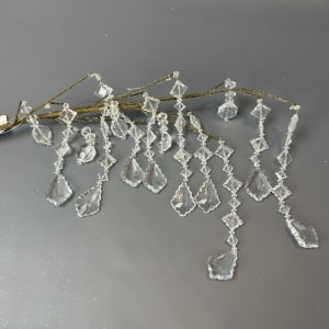 SEQUIN TWIG W/ CLEAR JEWELS 30''L Flower Bouquet