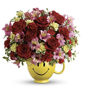 Cute Cup of Affection Flower Bouquet