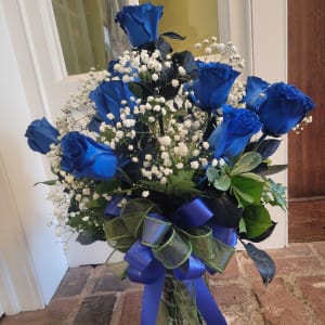 Dozen Blue Roses Flower Bouquet