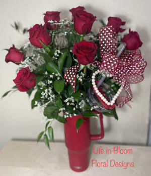 Red Java Love on the Go Flower Bouquet