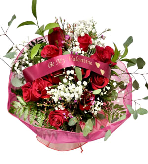 Wrapped in Love - Dozen Roses Flower Bouquet