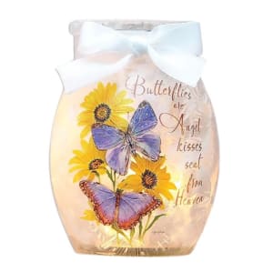 Butterfly Kisses Jar Shaped Decorative Light Flower Bouquet