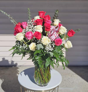 Three Dozen Mixed Roses Flower Bouquet