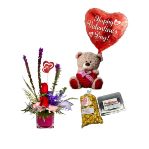 Beary Special Valentine Flower Bouquet