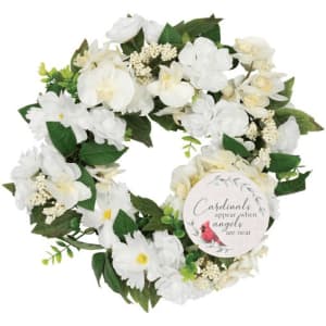 Cardinals Appear Silk Wreath Flower Bouquet